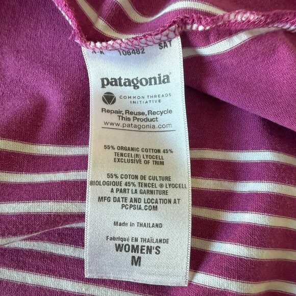 Women's M Patagonia Kamala Convertible Dress/Skirt Purple & White Chevron - Picture 10 of 11